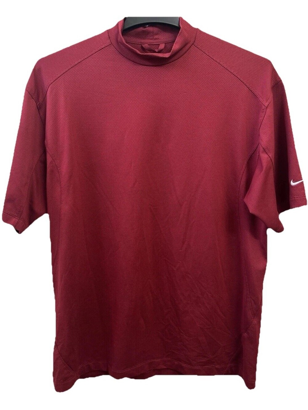 Men's Nike Golf Polo Large Burgundy Color Dri-Fit Performance Breathable A6P4